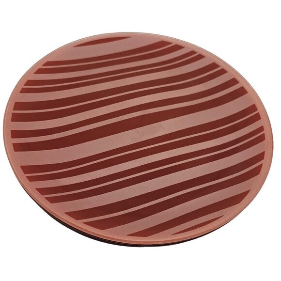 Temp-Tations Classic Red Stripe Glass Salad Luncheon Plates – Set of 4 - Picture 4 of 10